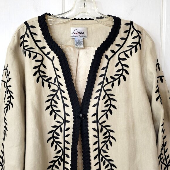 Linea by Louis Dell'Olio Embroidered Linen Jacket - Picture 2 of 7